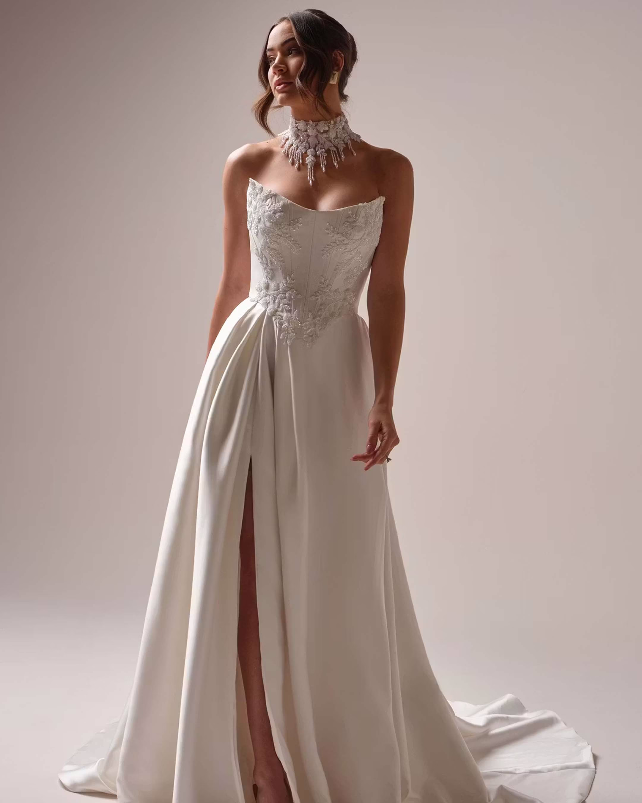 Sottero and Midgley Amadora A-line wedding dress featuring romantic designer details, a flattering silhouette, flowing skirt, and elegant bridal train.